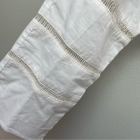 Sundance tunic long sleeve eyelet tassel boho peasant size small white - Picture 8 of 9